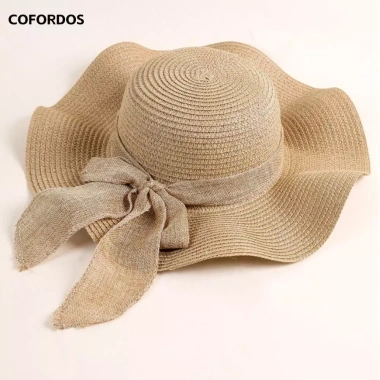 Mũ đi biển COFORDOS rơm du lịch vành rộng, chống UV, gập lại di động, 111.564₫