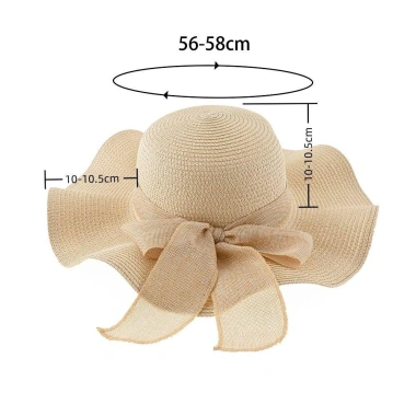 Mũ đi biển COFORDOS rơm du lịch vành rộng, chống UV, gập lại di động, 111.564₫