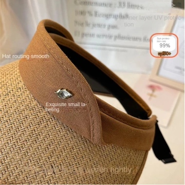 Mũ Du Lịch Hàn Quốc Mùa Hè Chống UV, Vành Lớn, Ống Hút Rỗng - Phù Hợp Xe Đạp Nữ 3 Mũ Du Lịch Hàn Quốc Mùa Hè Chống UV, Vành Lớn, Ống Hút Rỗng - Phù Hợp Xe Đạp Nữ 3