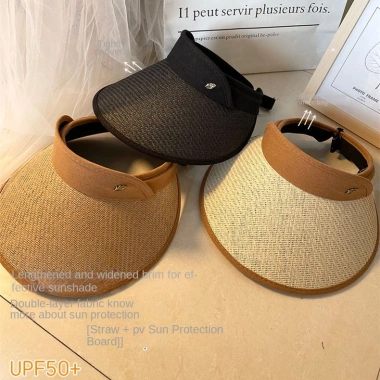 Mũ Du Lịch Hàn Quốc Mùa Hè Chống UV, Vành Lớn, Ống Hút Rỗng - Phù Hợp Xe Đạp Nữ 4 Mũ Du Lịch Hàn Quốc Mùa Hè Chống UV, Vành Lớn, Ống Hút Rỗng - Phù Hợp Xe Đạp Nữ 4