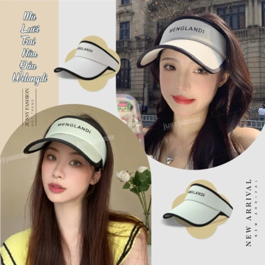 Mũ lưỡi trai nữ thể thao nửa đầu vành rộng chống UV cực tốt – PTLUXURY chỉ 52.000₫ 2