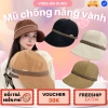 Mũ Nhung Chống Nắng, Nút Cài Khẩu Trang - Mũ Ngư Dân Vành Rộng, Đi Biển, Dã Ngoại, Chạy Bộ