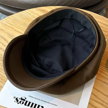 Mũ Nồi Beret Nữ Phối Da Hàn Quốc - Dây Điều Chỉnh, Dễ Phối Đồ, Giá 95.000₫ 7 Mũ Nồi Beret Nữ Phối Da Hàn Quốc - Dây Điều Chỉnh, Dễ Phối Đồ, Giá 95.000₫ 7