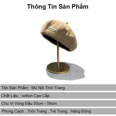 Mũ nồi nữ beret họa tiết Uniex Hàn Quốc - Thời trang đi biển, đi chơi chỉ 154.000 VND 8 Mũ nồi nữ beret họa tiết Uniex Hàn Quốc - Thời trang đi biển, đi chơi chỉ 154.000 VND 8
