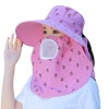 Mũ nón chống nắng nữ vành rộng mùa hè kèm khẩu trang 2 lớp - Giá 39.000, hàng loại 1 6