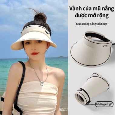 Mũ Nón Chống Nắng Nửa Đầu UV Cao Cấp Nam Nữ - Thời Trang Đi Biển, Giá 29k Mũ Nón Chống Nắng Nửa Đầu UV Cao Cấp Nam Nữ - Thời Trang Đi Biển, Giá 29k