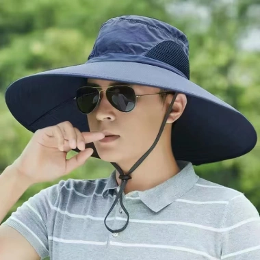 Mũ nón chống nắng vành rộng 15cm thoáng khí, gấp gọn cho nam nữ - Giá chỉ 65.000₫ 4