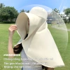 Mũ Nón Chống Nắng Vành Rộng, Khăn Choàng Bảo Vệ Mặt Cổ, Chống UV, Vải Thoáng Mát - Giá 48.999 VND 3