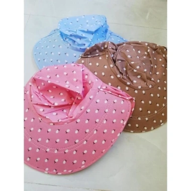 Mũ nón chống nắng vành rộng và khẩu trang 2 lớp bảo vệ sức khỏe, chống bụi, đi biển - 36k