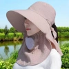 Mũ nón rộng vành chống nắng có che mặt, bảo vệ người làm việc ngoài trời mùa hè - Giá chỉ 66.000₫ 3