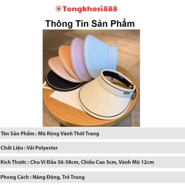 Mũ nón rộng vành nữ - Chống nắng UV, năng động trẻ trung, 20.900₫