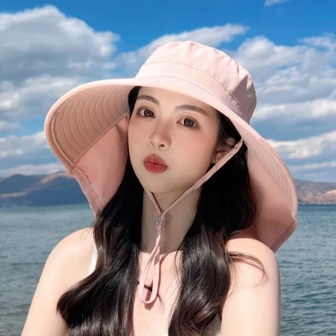 Mũ Nữ Mùa Hè Trùm Đầu Ngư Dân Chống Nắng UV, Vành Lớn Gập Gọn, Giá 36.999 VND 2