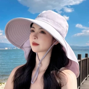 Mũ Nữ Mùa Hè Trùm Đầu Ngư Dân Chống Nắng UV, Vành Lớn Gập Gọn, Giá 36.999 VND 7