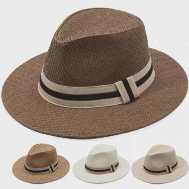 Mũ Phớt Cói Vành Rộng Unisex - Thoáng Mát, Nhẹ, Chống Nắng, Vintage, Thời Trang - 72.000đ