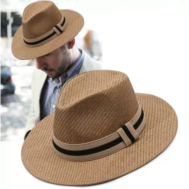 Mũ Phớt Cói Vành Rộng Unisex - Thoáng Mát, Nhẹ, Chống Nắng, Vintage, Thời Trang - 72.000đ