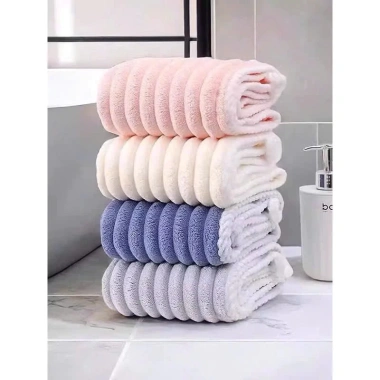 Mũ Quấn Tóc Siêu Thấm Hút Nhanh, Khô Khăn Bông Ủ Dệt Sóng Cao Cấp Giá 15.850 VND Giảm từ 19.813 VND 2