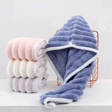 Mũ Quấn Tóc Siêu Thấm Hút Nhanh, Khô Khăn Bông Ủ Dệt Sóng Cao Cấp Giá 15.850 VND Giảm từ 19.813 VND 6