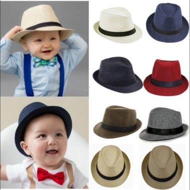 Mũ Rơm Jazz Cowboy Kid Che Nắng Xuân Hè - Panama cho Bé Trai & Gái, Biển 87k