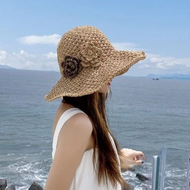 Mũ rộng vành che nắng hoa gấp gọn tiện dụng thời trang hè nữ - Giá ưu đãi 162k