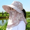 Mũ rộng vành kèm khăn choàng chống nắng thời trang mùa hè cho nữ giảm còn 66.000 VND 3