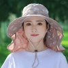 Mũ rộng vành kèm khăn choàng chống nắng thời trang mùa hè cho nữ giảm còn 66.000 VND 4