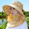 Mũ rộng vành kèm khăn choàng chống nắng thời trang mùa hè cho nữ giảm còn 66.000 VND 7