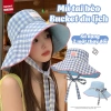 Mũ Tai Bèo Chống Nắng Vành Rộng 2 Mặt Caro Pastel Bucket Dây Nơ Đi Biển Giá 118k