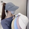 Mũ tai bèo hở chóp vải thun lạnh, che nắng thời trang hè cho nữ - 45k 5