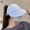 Mũ tai bèo hở chóp vải thun lạnh, che nắng thời trang hè cho nữ - 45k 7