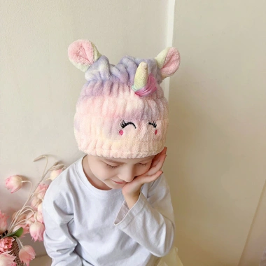 Mũ Tắm Gấu Cừu, Kỳ Lân, San Hô Nhung – Hoạt Hình Tóc Khô cho Trẻ & Người Lớn, Giá 53,232₫