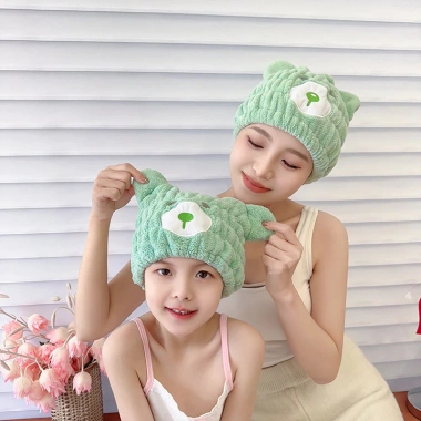 Mũ Tắm Gấu Cừu, Kỳ Lân, San Hô Nhung – Hoạt Hình Tóc Khô cho Trẻ & Người Lớn, Giá 53,232₫