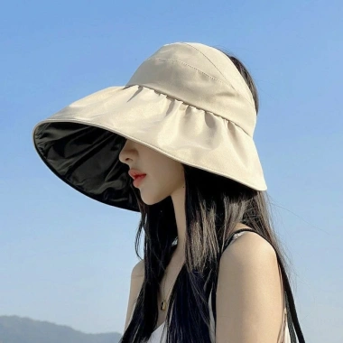 Mũ vải mềm hở chóp chống nắng UV vành rộng giá rẻ - Giảm còn 41.000₫