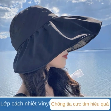 Mũ vải mềm hở chóp chống nắng UV vành rộng giá rẻ - Giảm còn 41.000₫