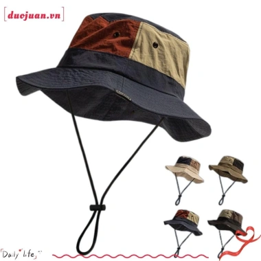 Mũ xô DUOJUAN Vành rộng – Mũ ngư dân khô nhanh, thoáng khí, chống UV mùa hè, size lớn