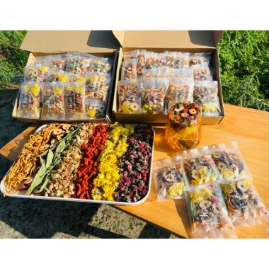 Mua 1 Tặng 1 Trà Dưỡng Nhân Đông Trùng 7 Vị - 2 Hộp 60 Gói + 5 Quà, Trà Cô Út, Trà Tea & Chè