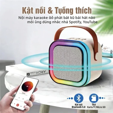 Mua 1 Tặng 2 K12 Loa Bluetooth Karaoke Không Dây, Kèm 2 Mic Thay Đổi Giọng, Giá 77.700₫ 2