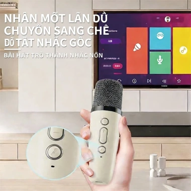 Mua 1 Tặng 2 K12 Loa Bluetooth Karaoke Không Dây, Kèm 2 Mic Thay Đổi Giọng, Giá 77.700₫ 3