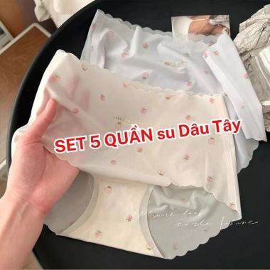 Mua 10 tặng 10 lì xì - SET 5-10 Quần Lót Nữ Su Lụa Thạch Tàng Hình Không Lộ Viền Mềm Mát Mịn Dâu Tây TOPBRA 76,000₫ 9