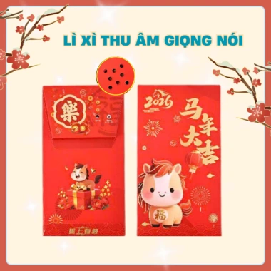 Mua 3 Tặng 10 Lì Xì Thu Âm Giọng Nói Xuân 2.026 - Gửi lời chúc yêu thương, chỉ 89.000đ