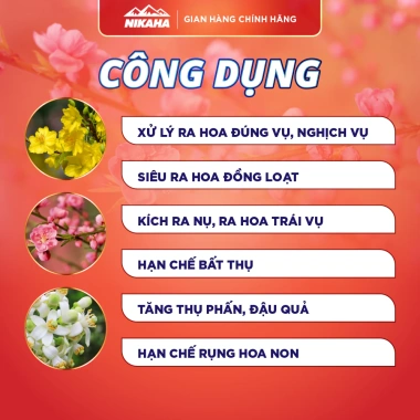 Mua 5 tặng 1 Phân Bón Hữu Cơ Siêu Kích Hoa, Hãm Chồi, Chống Rụng Hoa, Tăng Thụ Phấn NIK AHA 20gr - 31.150₫ 8