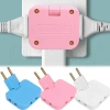 Multi-plug siêu mỏng gập lại 3 trong 1 EU-US 180 xoay, bộ chuyển đổi sạc du lịch