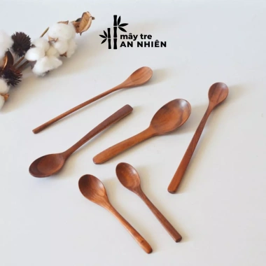 Muỗng gỗ cán dài cao cấp - Lấy mật ong, múc gia vị, cafe Nhật, giá chỉ 8.000₫ 5