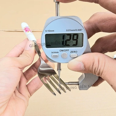 Muỗng inox 304 dày cán sứ cao cấp - Muỗng súp, thìa cà phê đen, đá, giá chỉ 15.000đ