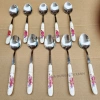Muỗng inox 304 dày cán sứ cao cấp - Muỗng súp, thìa cà phê đen, đá, giá chỉ 15.000đ 9