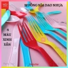 Muỗng Nĩa Dao Nhựa 6 Màu Phụ Kiện Tiệc Sinh Nhật Ăn Bánh Kem Giá Chỉ 8.550₫
