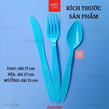 Muỗng Nĩa Dao Nhựa 6 Màu Phụ Kiện Tiệc Sinh Nhật Ăn Bánh Kem Giá Chỉ 8.550₫ 7
