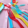 Muỗng Nĩa Dao Nhựa 6 Màu Phụ Kiện Tiệc Sinh Nhật Ăn Bánh Kem Giá Chỉ 8.550₫ 8