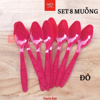 Muỗng Nĩa Dao Nhựa 6 Màu Phụ Kiện Tiệc Sinh Nhật Ăn Bánh Kem Giá Chỉ 8.550₫ 9