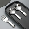 Muỗng Nĩa Inox 304 Đầu Tròn Tay Cầm Ngắn Hình Vỏ Sò Dễ Thương Cho Bé Giá 20.790₫ 3