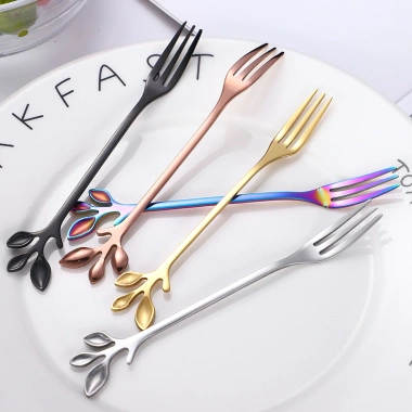 Muỗng và Nĩa Ăn Trái Thép Không Gỉ Thiết Kế Độc Đáo - Chỉ 12.705 VND